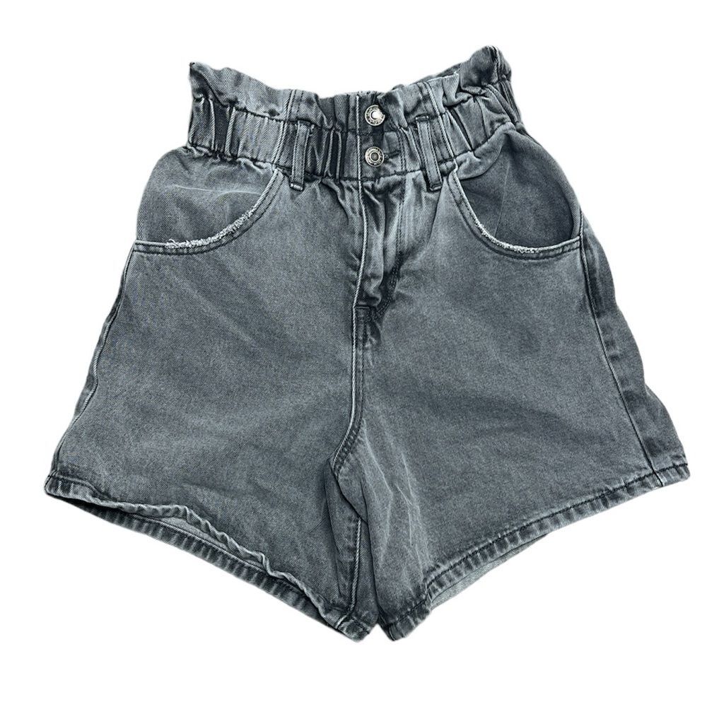 VERVET Elastic Waist High Rise Black Jean Shorts Womens Size XS